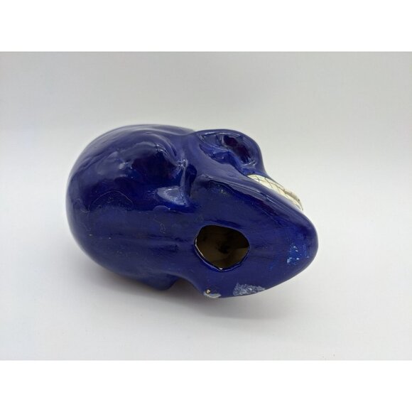 Bills Blue Ceramic Skull Sculpture Collectible Art NFL-Inspired Handpainted W/ T - Picture 10 of 12